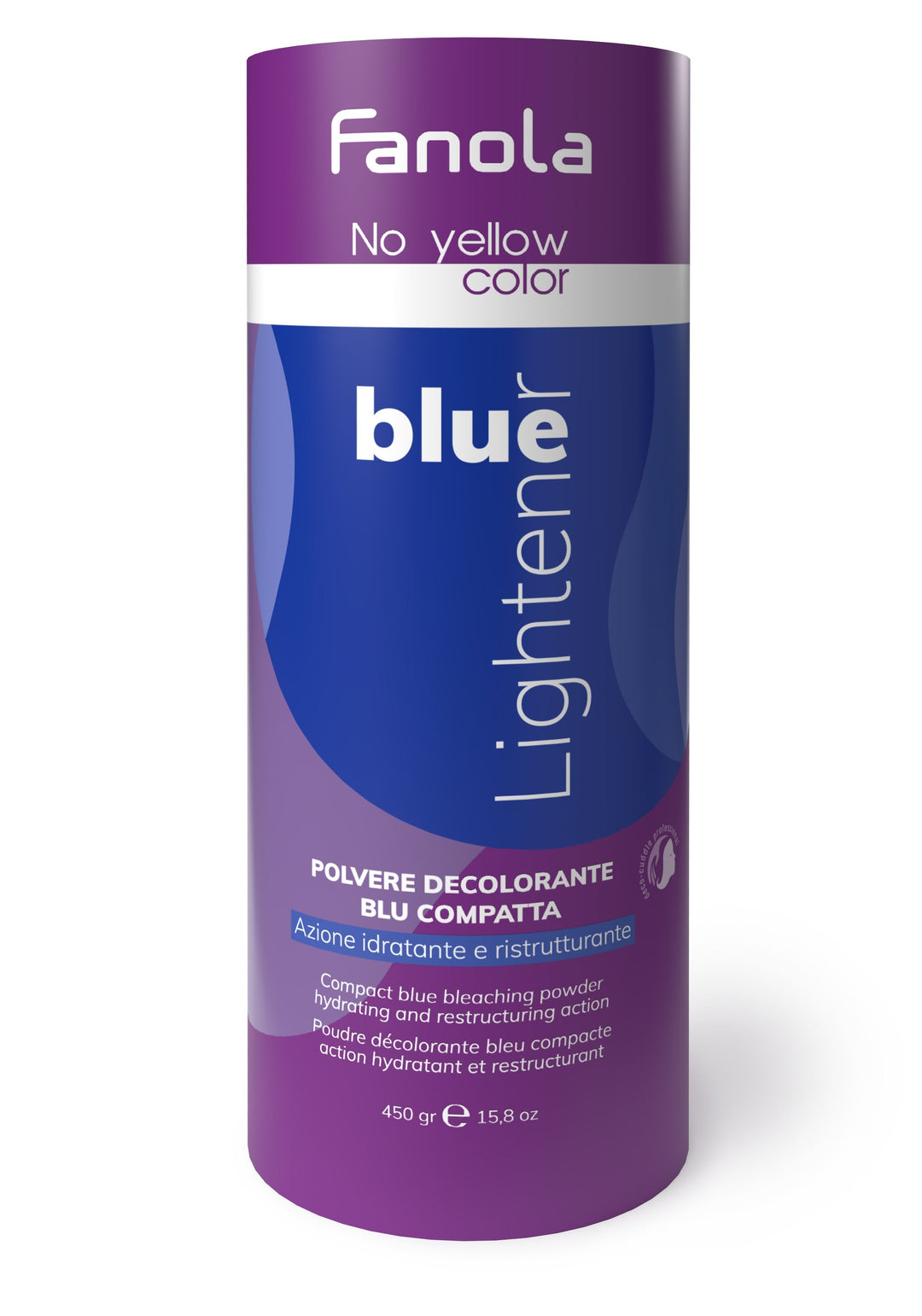 Pudra Decoloranta Albastra cu Efect Hidratant si Restructurant - No Yellow Blue Lightener Compact Powder 450gr - Fanola - HNIcosmetice.ro