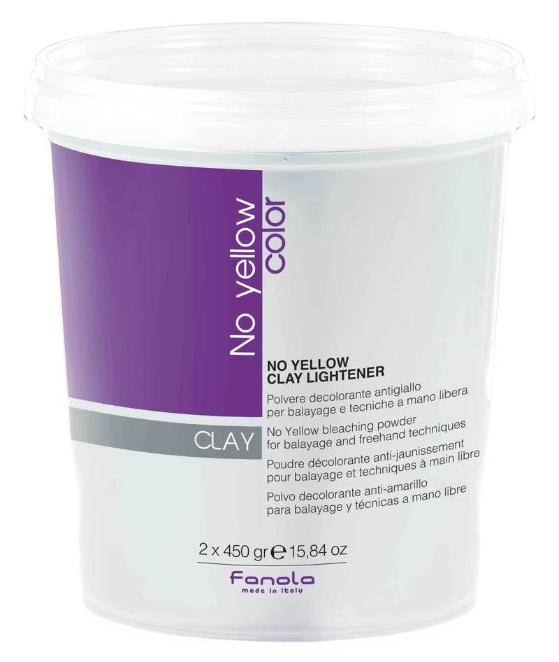 Pudra Decoloranta cu Efect Anti-Galben pentru Balayage - No Yellow Clay Bleaching Powder 900gr - Fanola - HNIcosmetice.ro