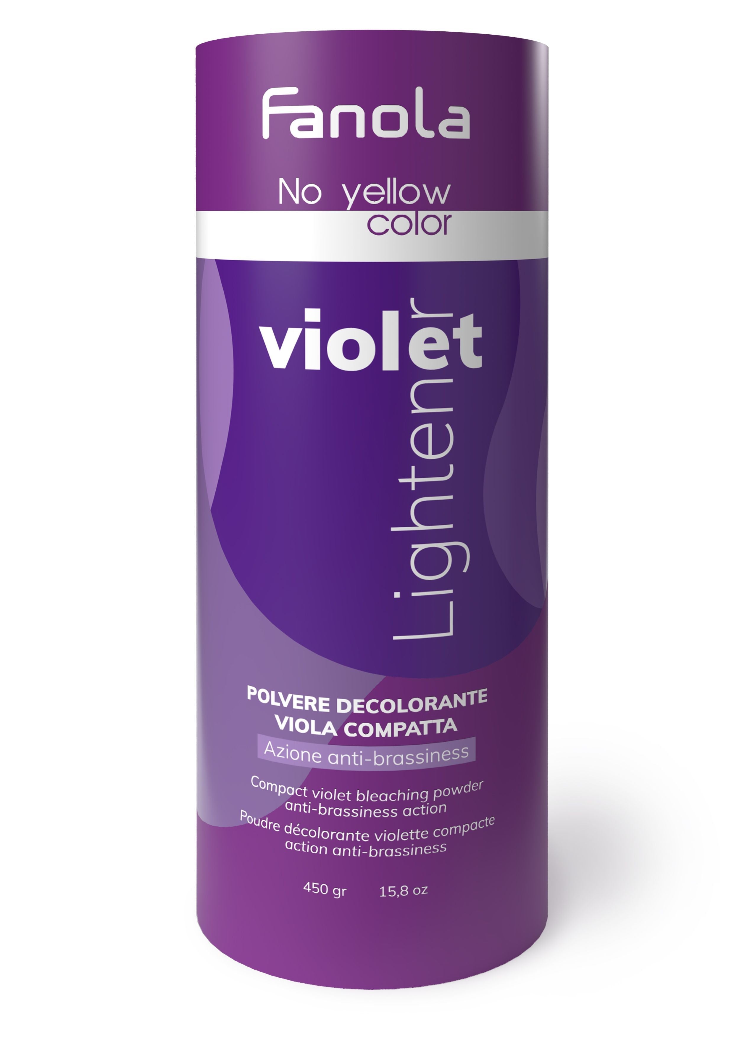 Pudra Decoloranta Violet cu Efect Hidratant si Restructurant - No Yellow Violet Lightener Compact Powder 450gr - Fanola - HNIcosmetice.ro
