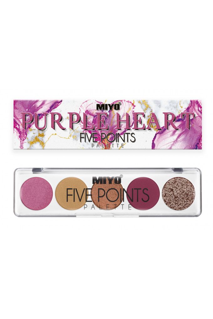 Purple Heart Paleta Fard Pleoape Five Points Nr.27 - MIYO