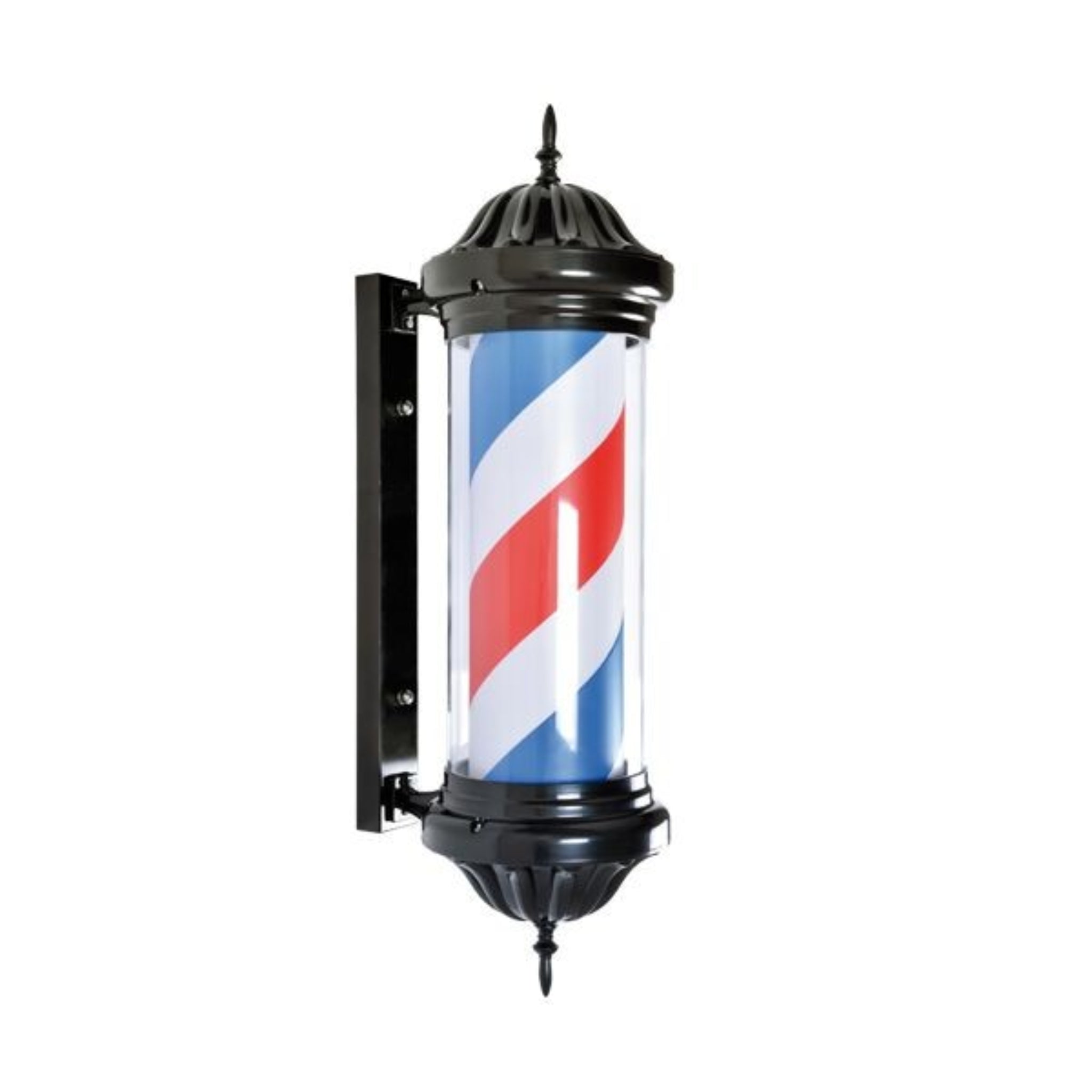 Reclamă luminoasă barber pole LED roșu alb albastru pentru frizerie