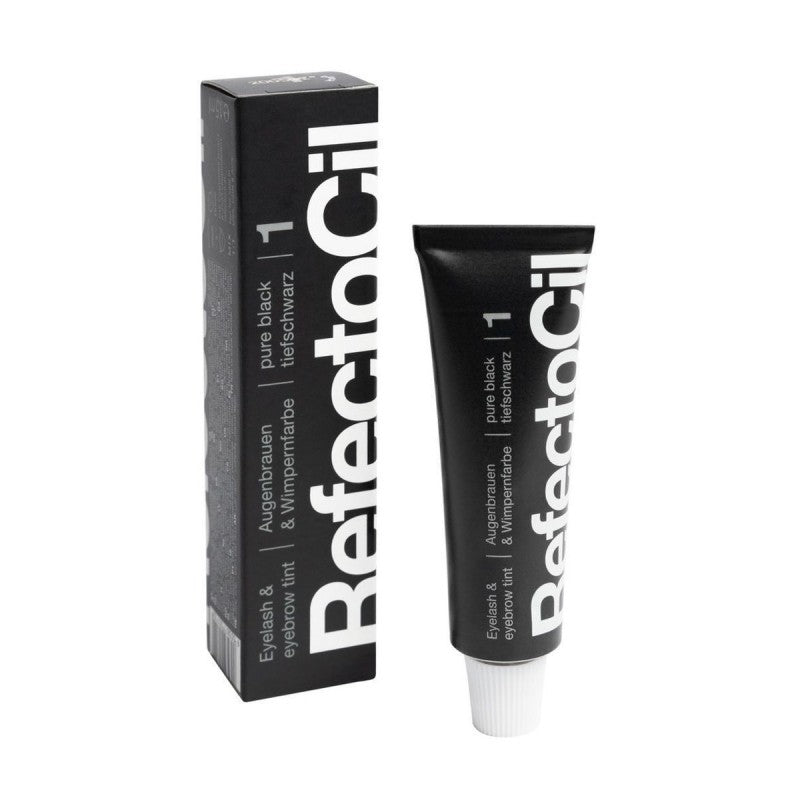 Vopsea de Gene si Sprancene - Eyebrow&Eyelash Tint 1.Pure Black 15ml - RefectoCil