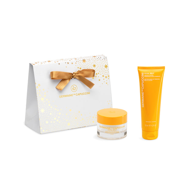 Set Facial pentru Imunitatea Tenului - Royal Jelly Make-up Removal Milk & Lotion 125ml + Pro Resilience Royal Cream Extreme 50ml Set - PP Germaine de Capuccini