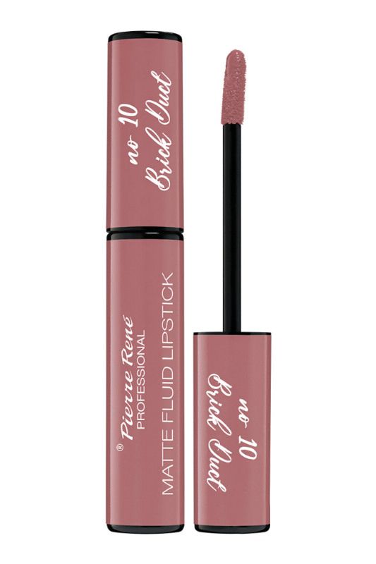 Ruj Lichid Mat - Matte Fluid Lipstick Brick Dust Nr. 10  10ml - PIERRE RENE - HNIcosmetice.ro