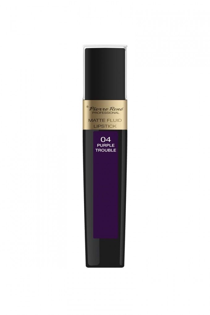 Ruj Lichid Mat - Matte Fluid Lipstick Purple Trouble Nr.04 - PIERRE RENE - HNIcosmetice.ro