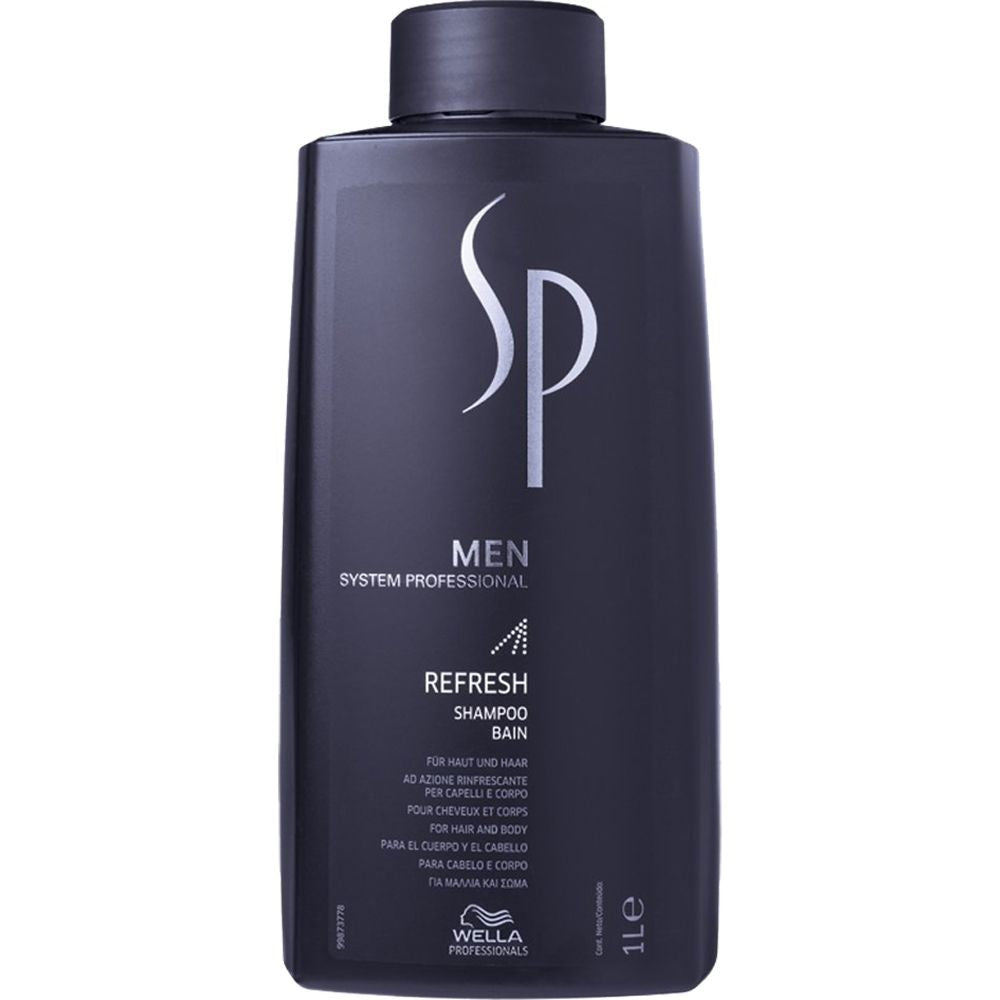 Sampon pentru Barbati cu Efect de Revigorare Intensa  - SP Refresh Men Shampoo 1000ml - Wella - HNIcosmetice.ro