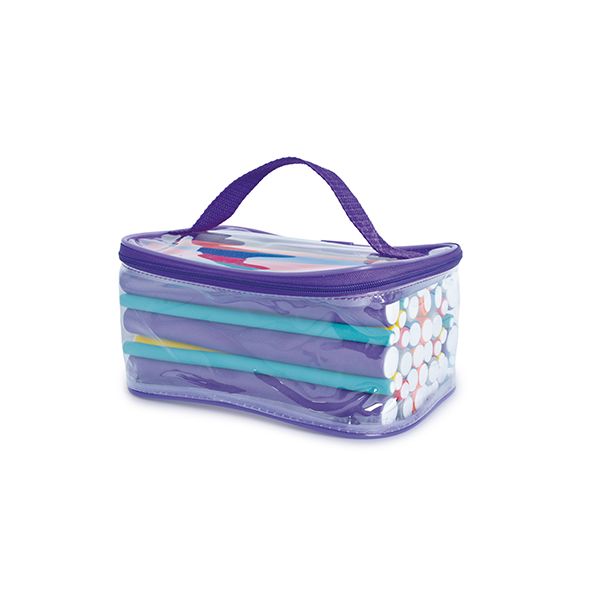 Set Bigudiuri pentru Par Flexibile Colorate cu 7 Marimi - Vanity Case Flex Roller 42 Buc - Bifull - HNIcosmetice.ro