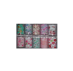 Set Folii Unghii pentru Transfer - Nail Art Abracadabra Foil Tip F1 Pastel Flowers - Ami Gel