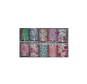 Set Folii Unghii pentru Transfer - Nail Art Abracadabra Foil Tip F1 Pastel Flowers - Ami Gel - HNIcosmetice.ro