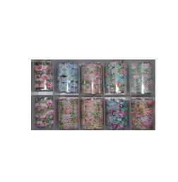 Set Folii Unghii pentru Transfer - Nail Art Abracadabra Foil Tip G1 Garden Roses  - Ami Gel