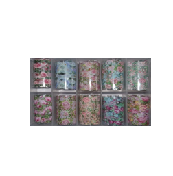 Set Folii Unghii pentru Transfer - Nail Art Abracadabra Foil Tip G1 Garden Roses - Ami Gel - HNIcosmetice.ro