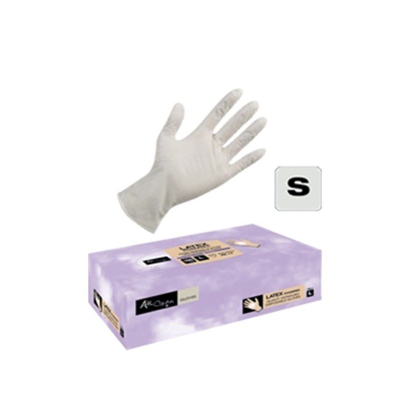 Set Manusi de Unica Folosinta Latex S - Alb - Fara Pudra 100buc - Air Clean - HNIcosmetice.ro