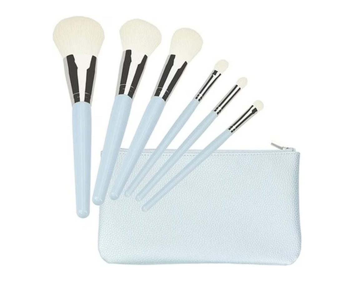 Set 6 Pensule Machiaj - Makeup Brush Blue 6pcs - Mimo