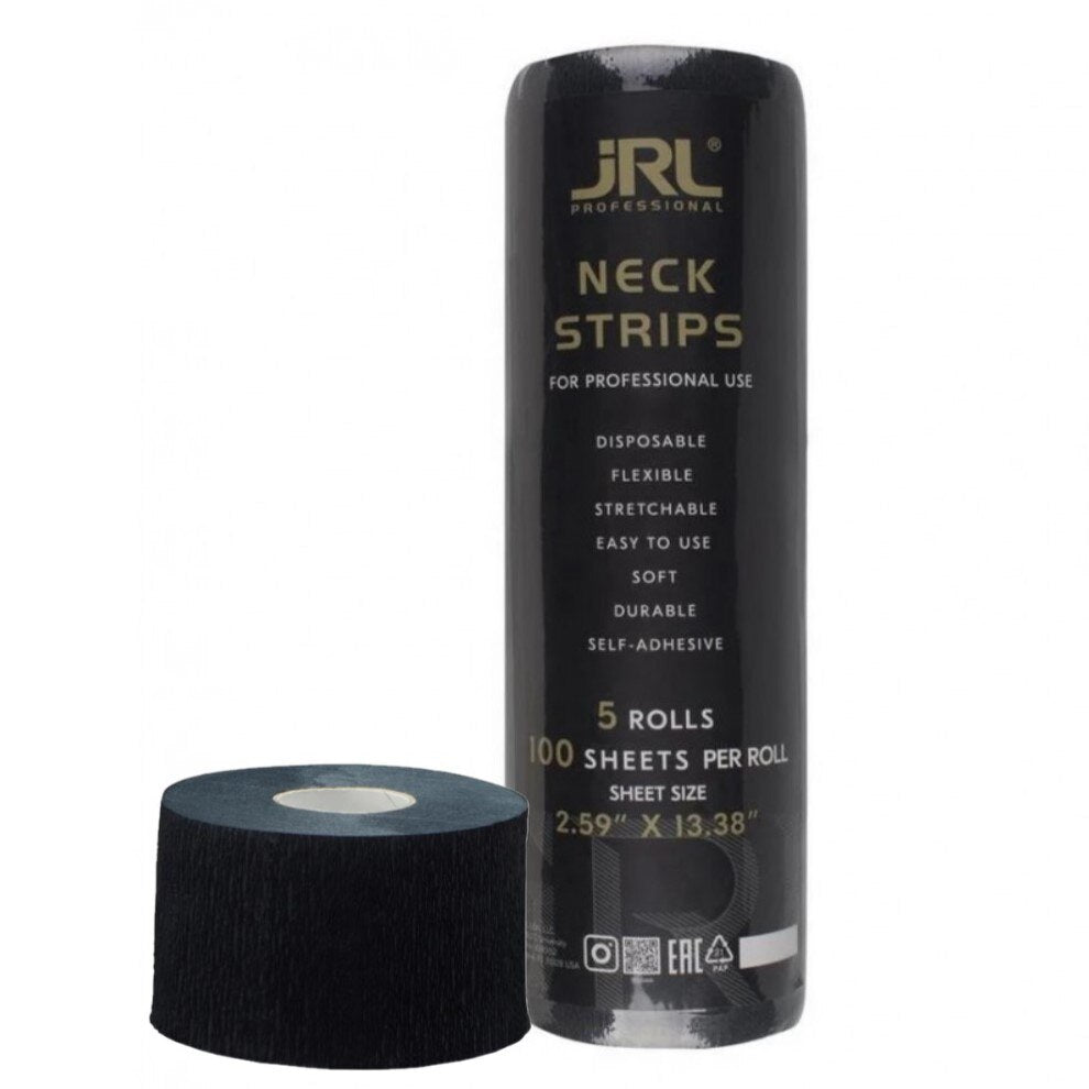 Set Gulere Protectie Coafura Negre de Unica Folosinta - Black Neck Paper 5 Buc - JRL