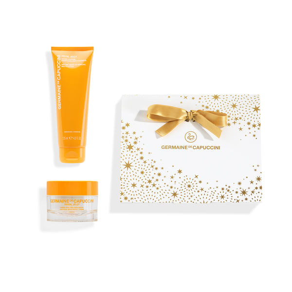 Set Facial pentru Imunitatea Tenului - Royal Jelly Make-up Removal Milk & Lotion 125ml + Pro Resilience Royal Cream Comfort 50ml Set - PP Germaine de Capuccini