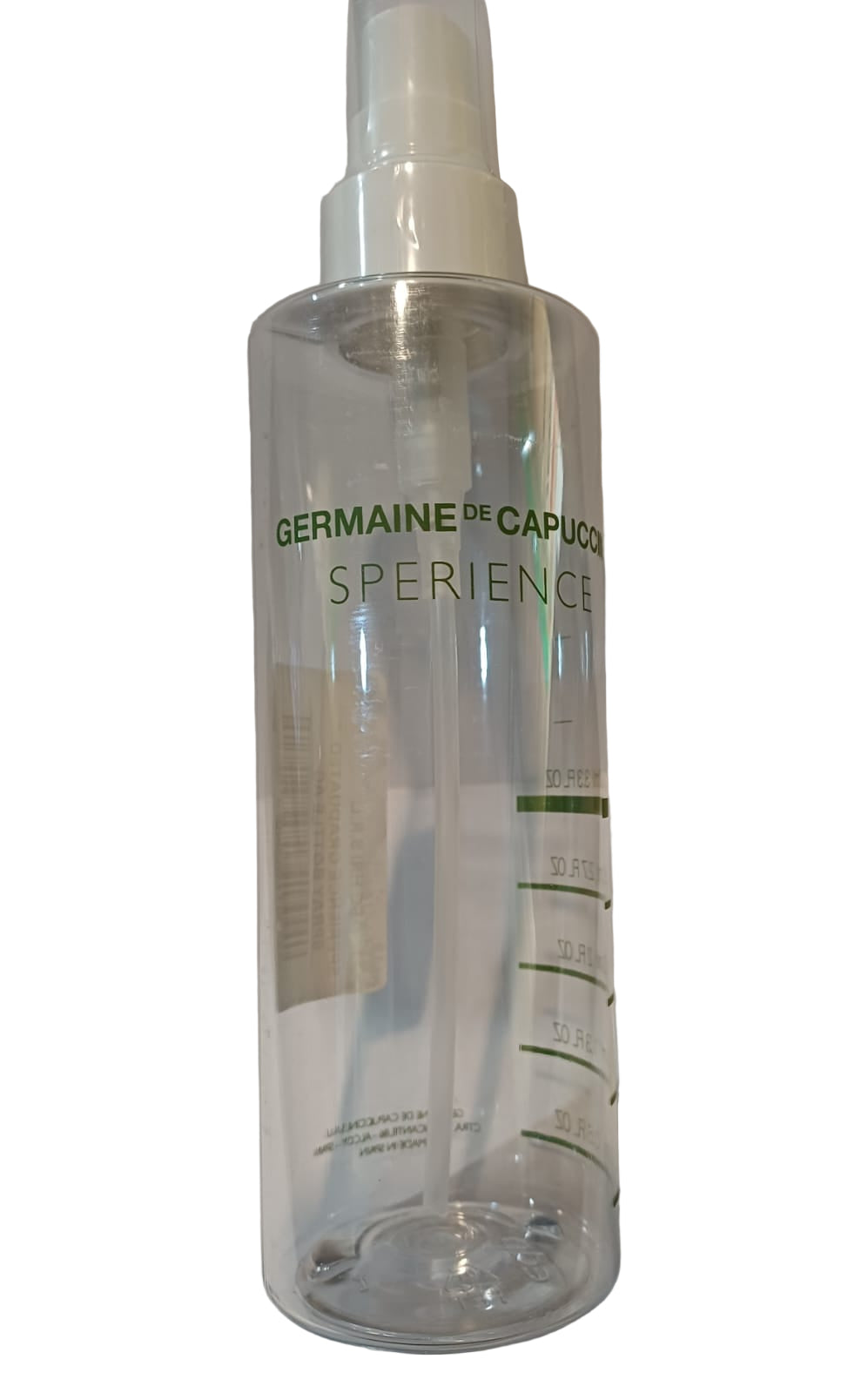 Sticla din Plastic Gradata tip Spray - Sperience Graduated Spray - AC Germaine de Capuccini