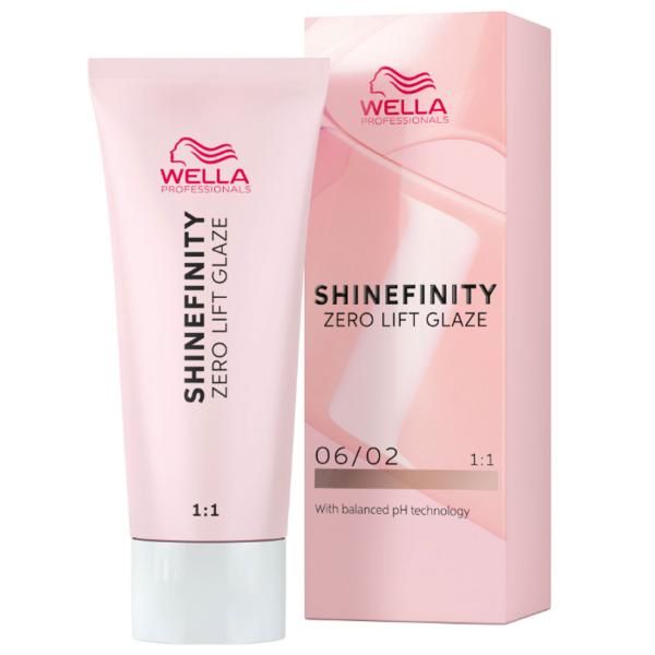 Vopsea de Par 06/02 Demi-permanenta - Shinefinity Zero Lift Glaze Blond Natural Mat Inchis 60ml - Wella