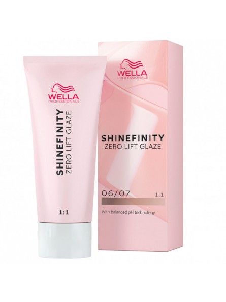 Vopsea de Par 06/07 Demi-permanenta - Shinefinity Zero Lift Glaze Blond Maro Natural Inchis 60ml - Wella