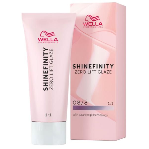 Vopsea de Par 08/8 Demi-permanenta - Shinefinity Zero Lift Glaze Blond Albastru Deschis 60ml - Wella