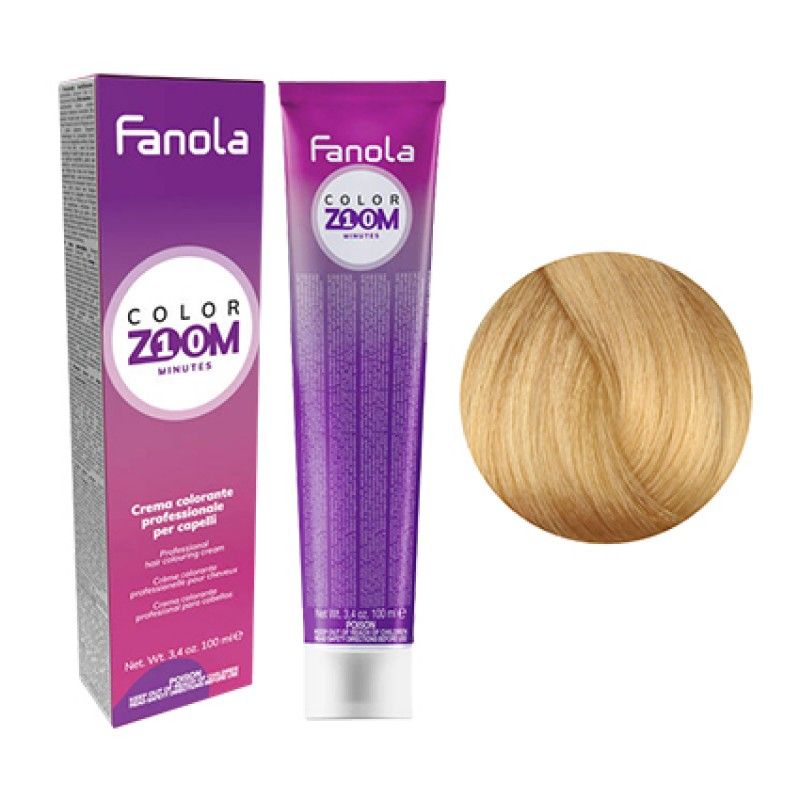 Vopsea de Par 10.3 Permanenta - Color Zoom 10 Minute Blond Auriu Platinat 100 ml - Fanola