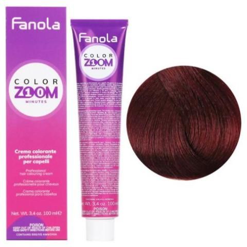 Vopsea de Par 4.5 Permanenta - Color Zoom 10 Minute Castaniu Mahon 100ml - Fanola