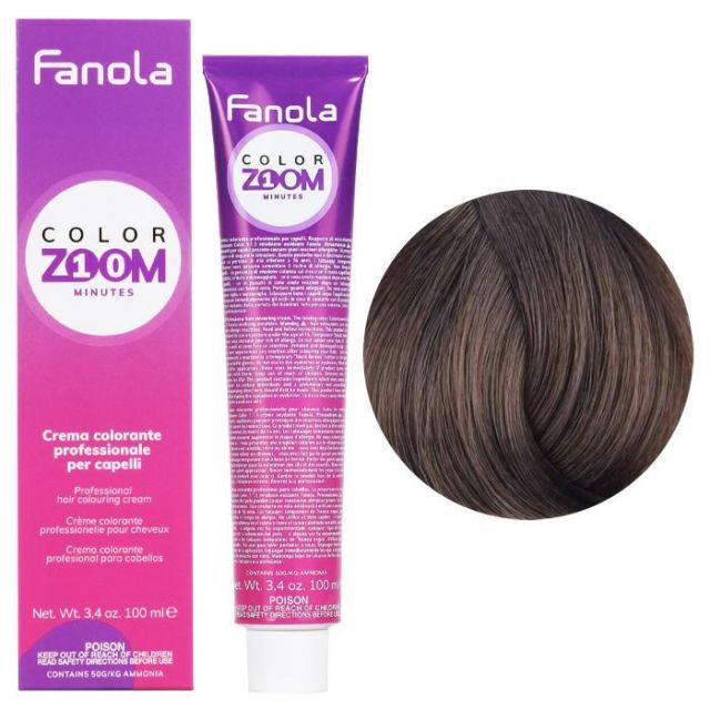 Vopsea de Par 6.01 Permanenta - Color Zoom 10 Minute Blond Cenusiu Natural Inchis 100ml- Fanola - HNIcosmetice.ro