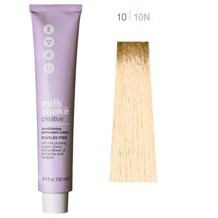 Vopsea de Par 10/10N Permanenta - Creative Conditioning Permanent Colour Blond Platinat Natural Deschis - Milk Shake - HNIcosmetice.ro