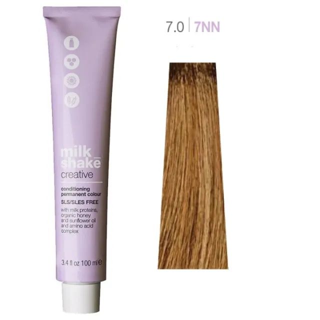 Vopsea de Par 7.0/7NN Permanenta - Creative Conditioning Permanent Colour Blond Intens Mediu - Milk Shake