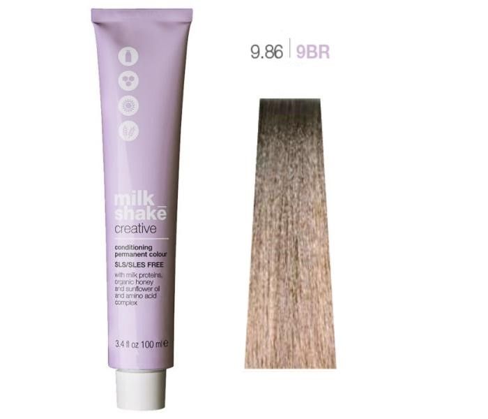 Vopsea de Par 9.86/9BR Permanenta - Creative Conditioning Permanent Colour Blond Maroniu Foarte Deschis - Milk Shake - HNIcosmetice.ro