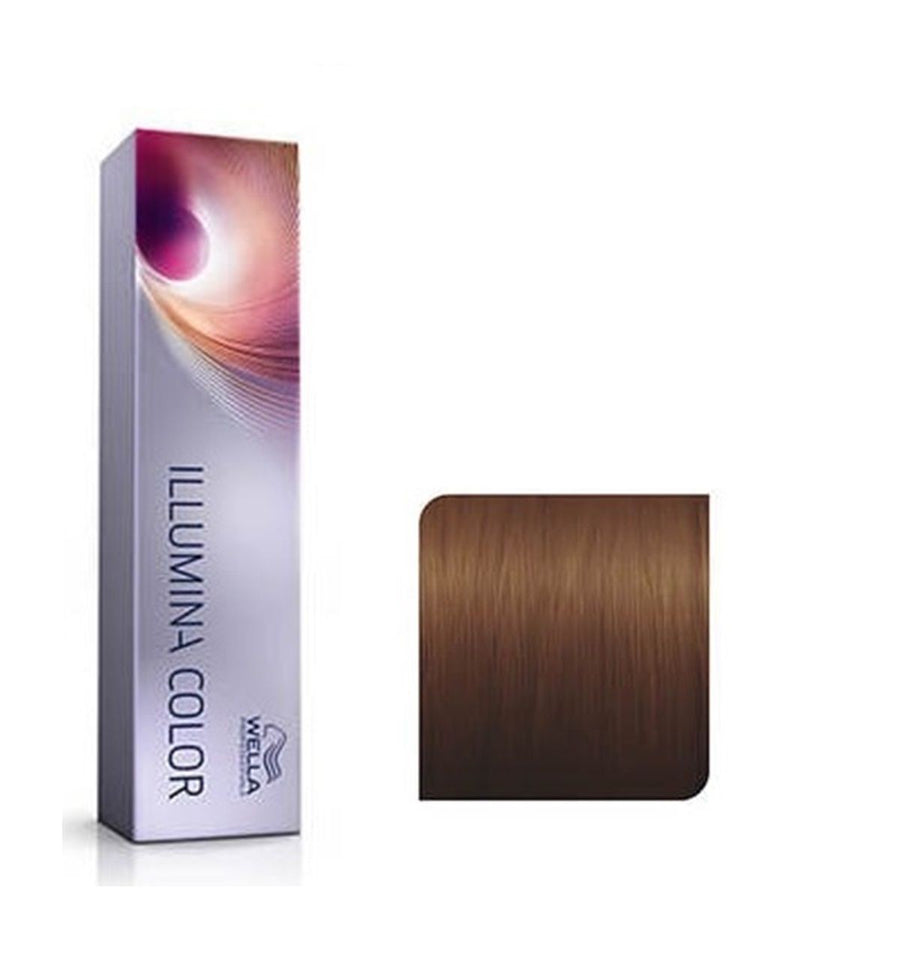 Vopsea de Par 5/43 Permanenta - Illumina Color Castaniu Roscat Auriu Deschis - Wella - HNIcosmetice.ro