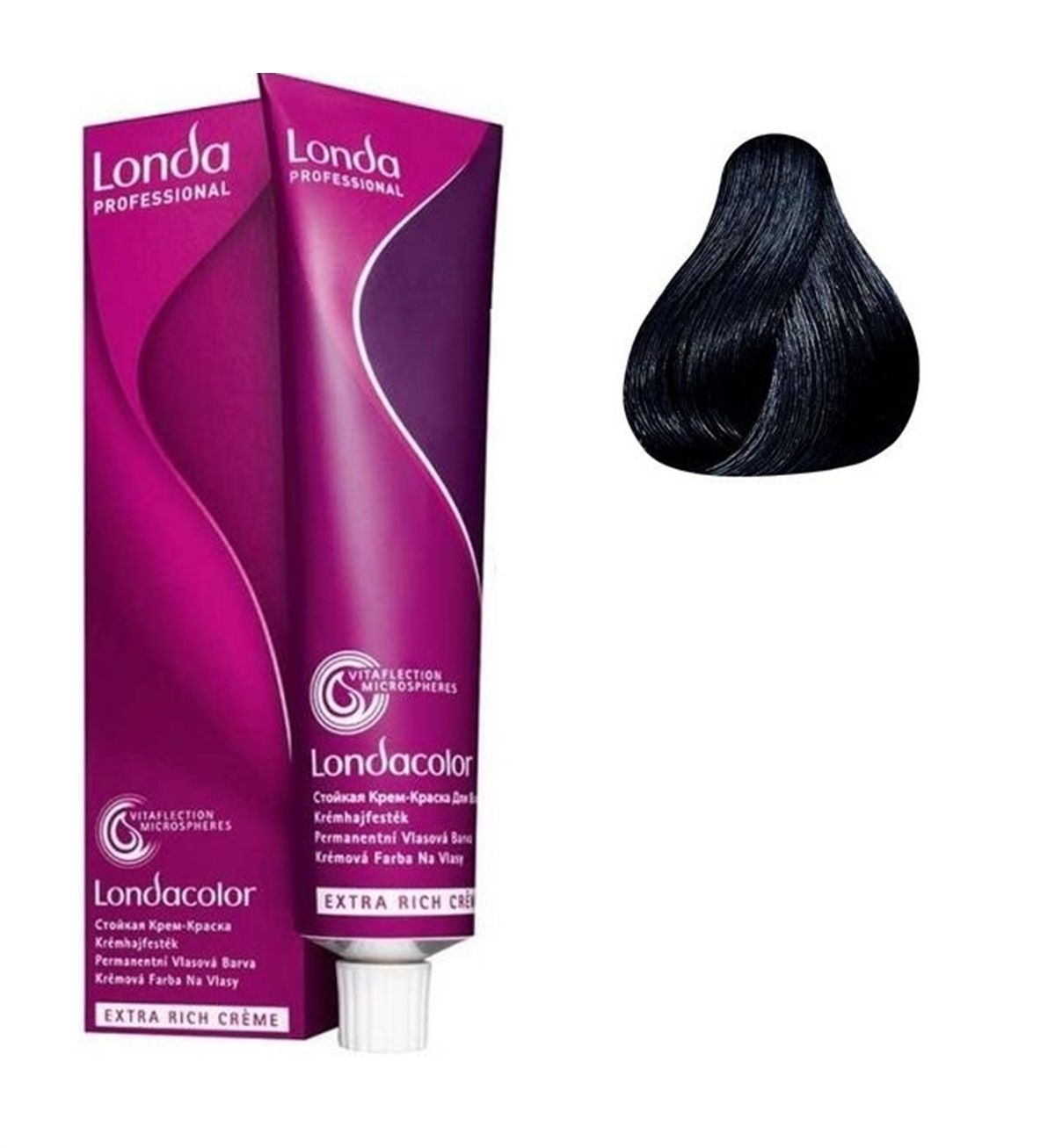 Vopsea de Par 2/0 Permanenta - Londacolor Negru - Londa - HNIcosmetice.ro