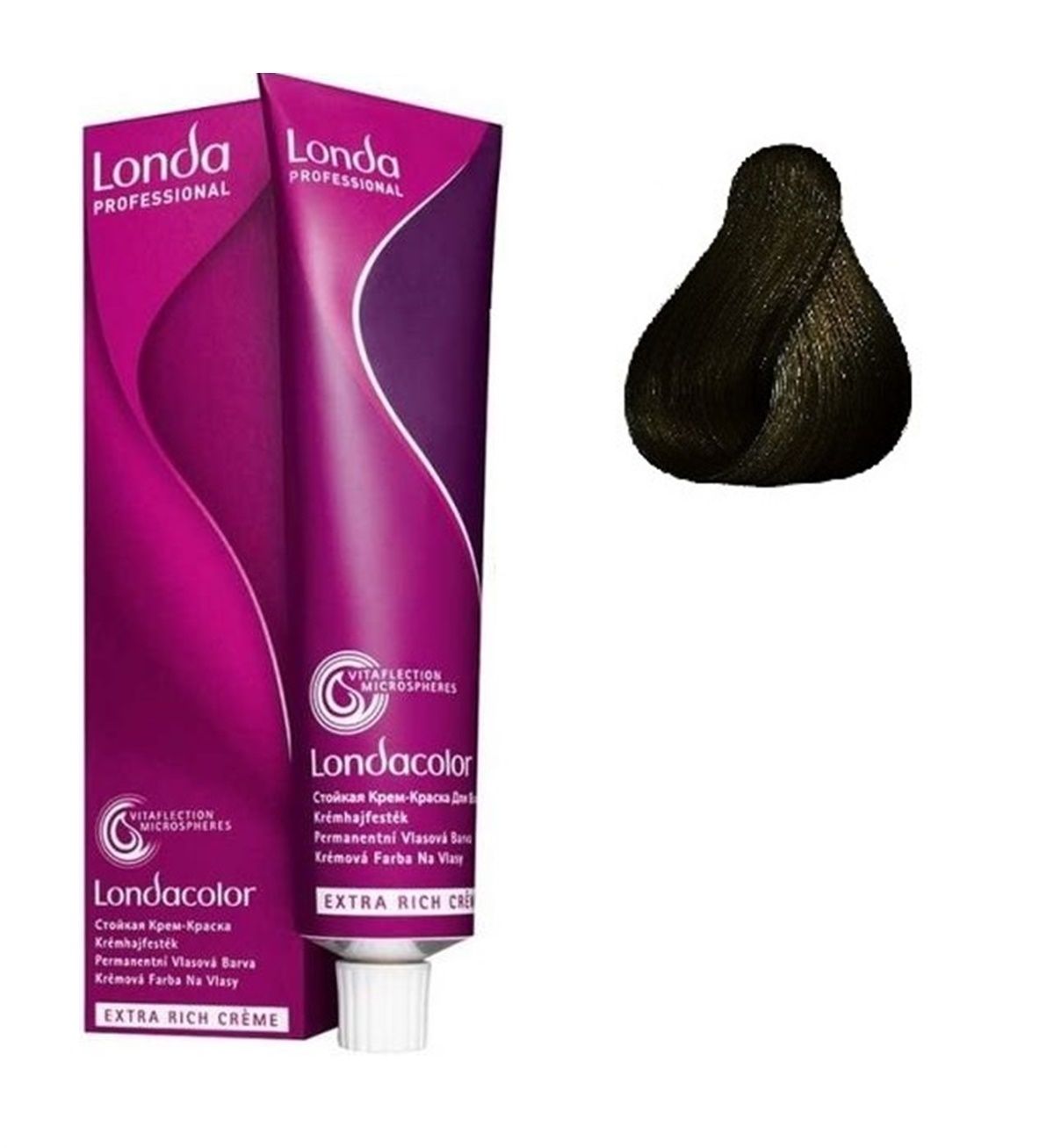 Vopsea de Par 4/71 Permanenta - Londacolor Castaniu Maro Cenusiu Mediu - Londa - HNIcosmetice.ro