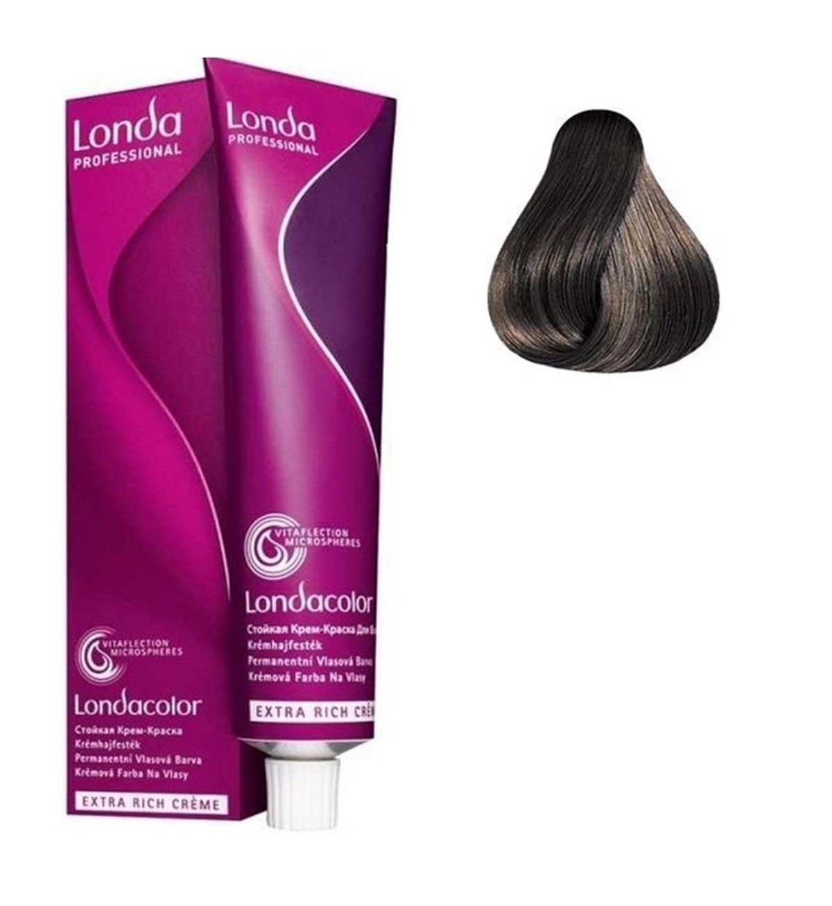 Vopsea de Par 5/0 Permanenta - Londacolor Castaniu Deschis - Londa - HNIcosmetice.ro