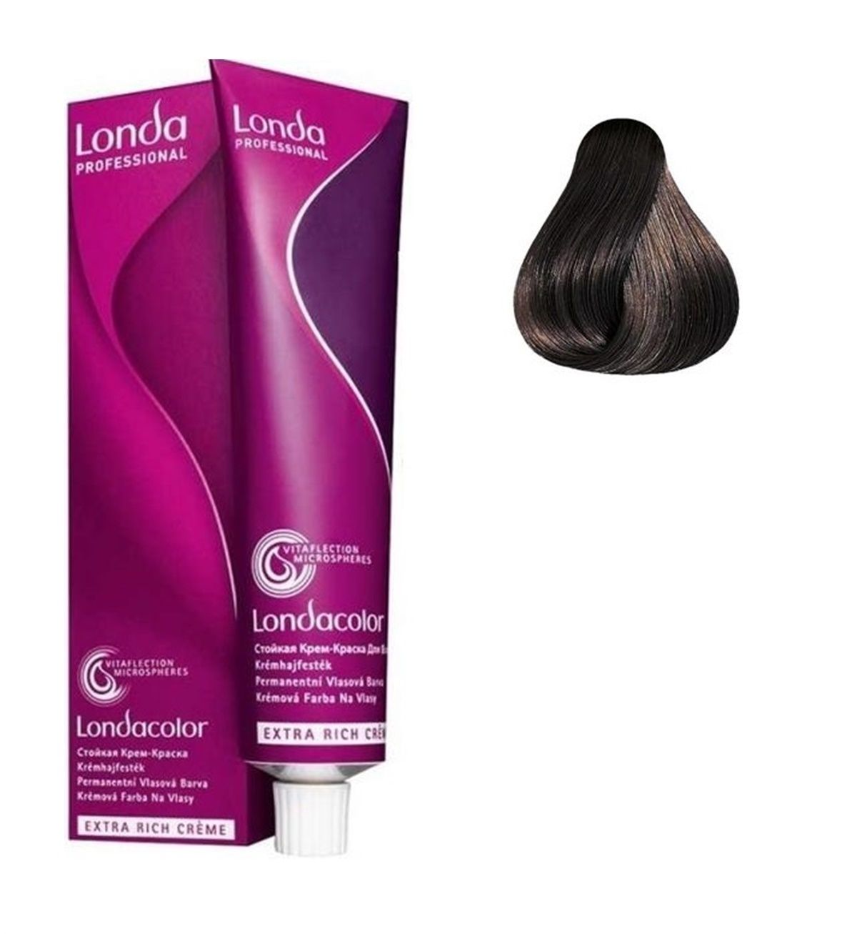 Vopsea de Par 5/07 Permanenta - Londacolor Castaniu Maro Natural Deschis - Londa - HNIcosmetice.ro
