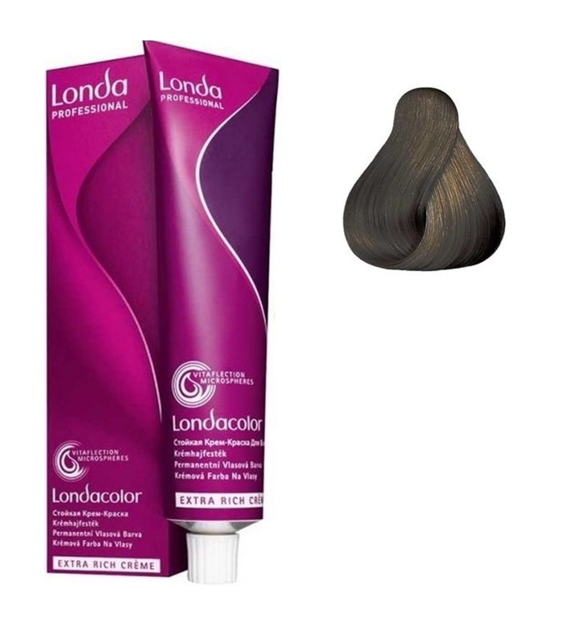 Vopsea de Par 5/71 Permanenta - Londacolor Castaniu Maro Cenusiu Deschis - Londa - HNIcosmetice.ro