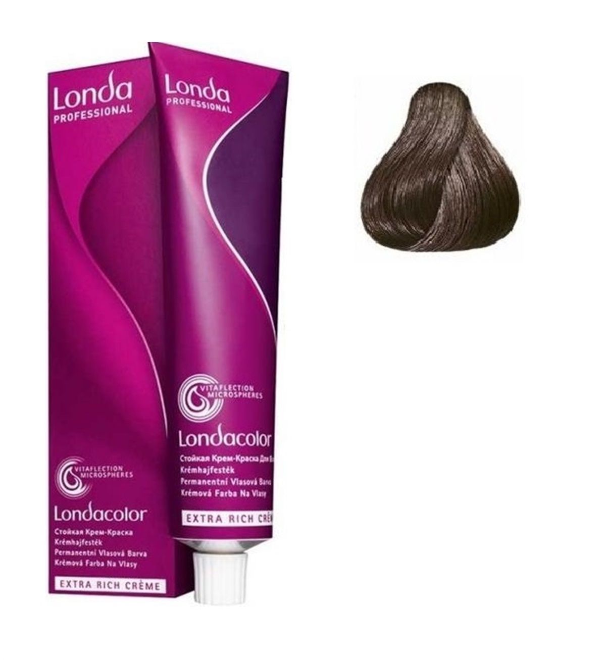 Vopsea de Par 5/74 Permanenta - Londacolor Castaniu Maro Aramiu Deschis - Londa - HNIcosmetice.ro