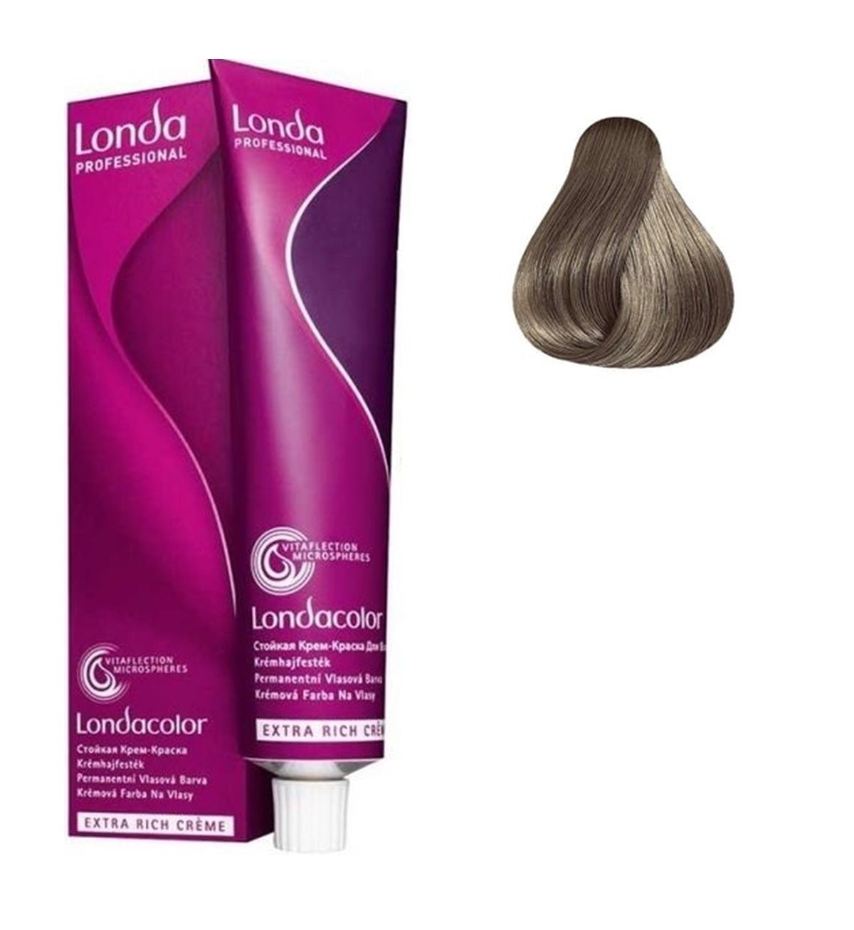 Vopsea de Par 6/1 Permanenta - Londacolor Blond Cenusiu Inchis - Londa - HNIcosmetice.ro