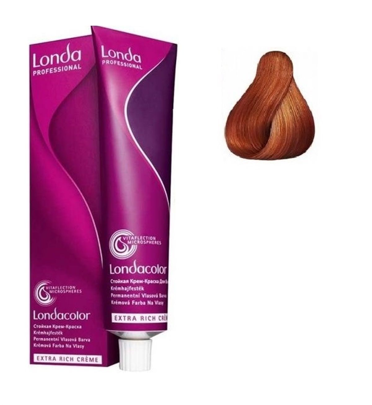 Vopsea de Par 8/44 Permanenta - Londacolor Blond Cupru Intens Deschis - Londa - HNIcosmetice.ro