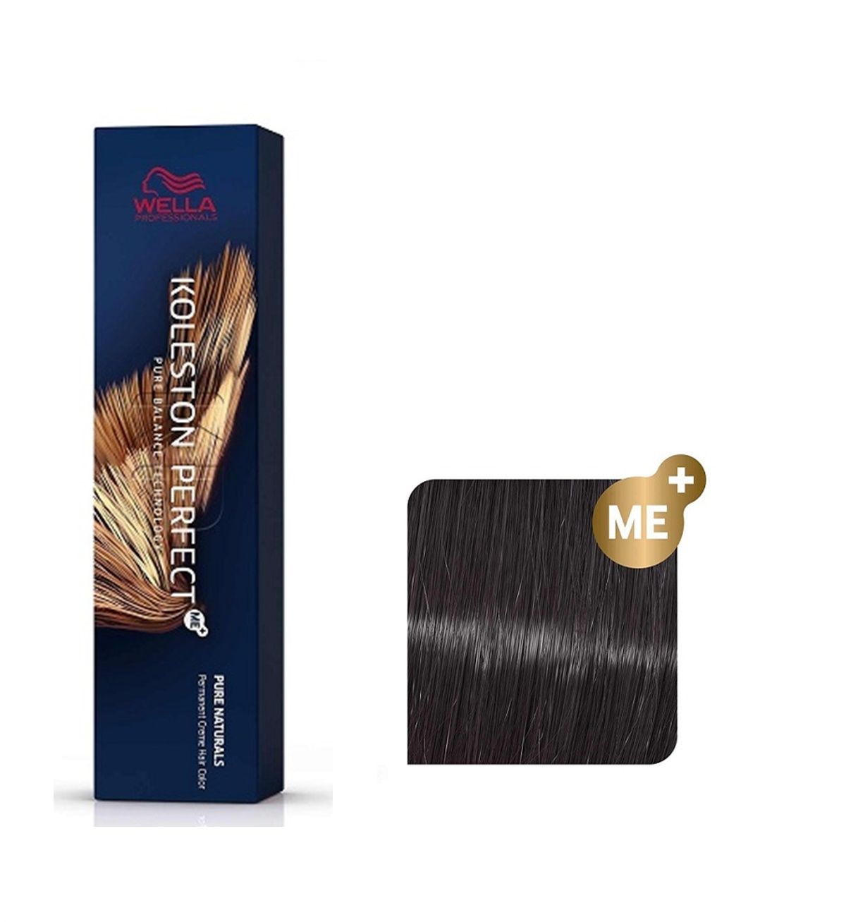Vopsea de Par 3/00 Permanenta - Pure Naturals Koleston Perfect Me+ Castaniu Natural Intens Inchis - Wella - HNIcosmetice.ro