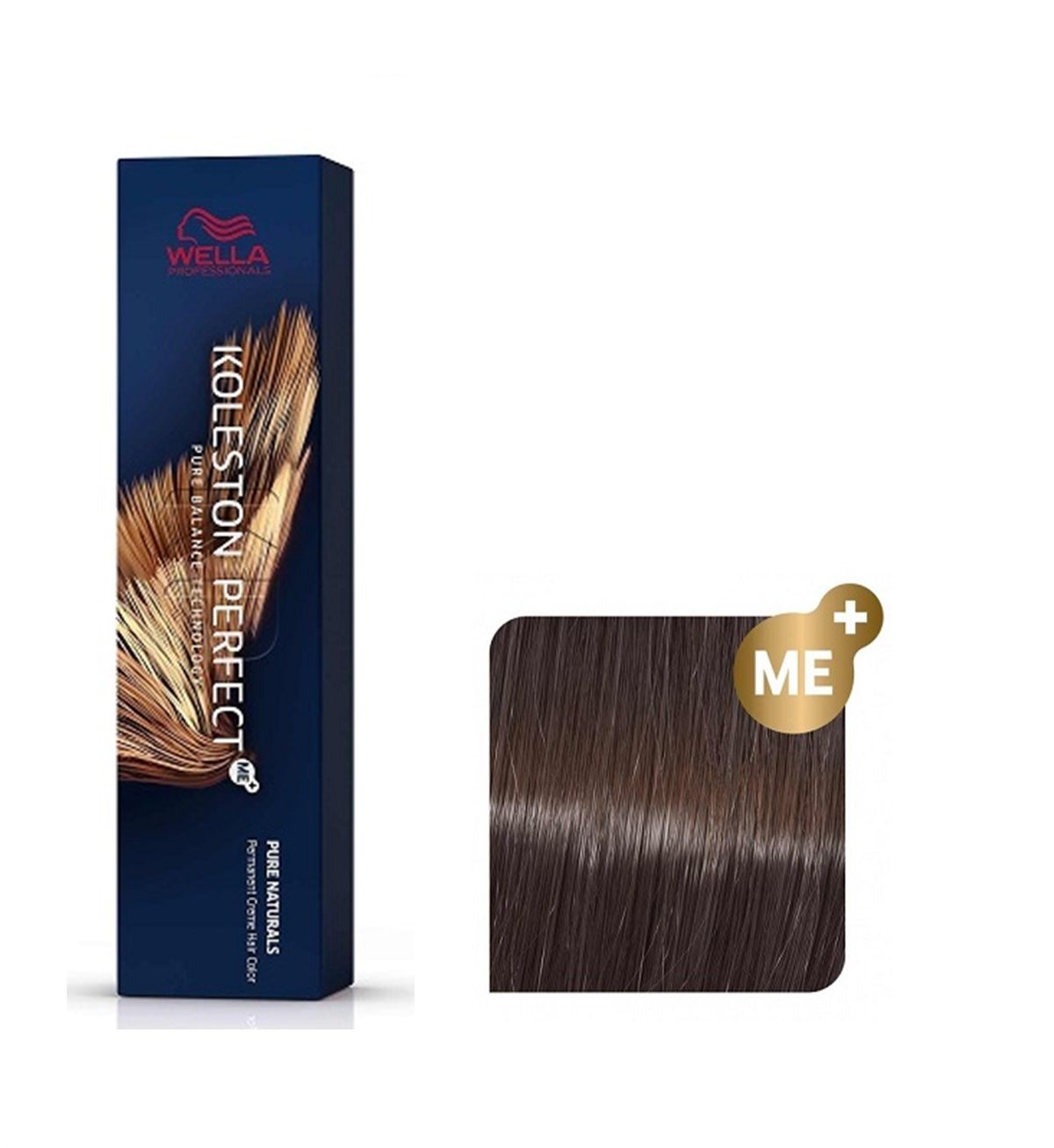 Vopsea de Par 5/07 Permanenta - Pure Naturals Koleston Perfect Me+ Castaniu Natural Deschis - Wella - HNIcosmetice.ro