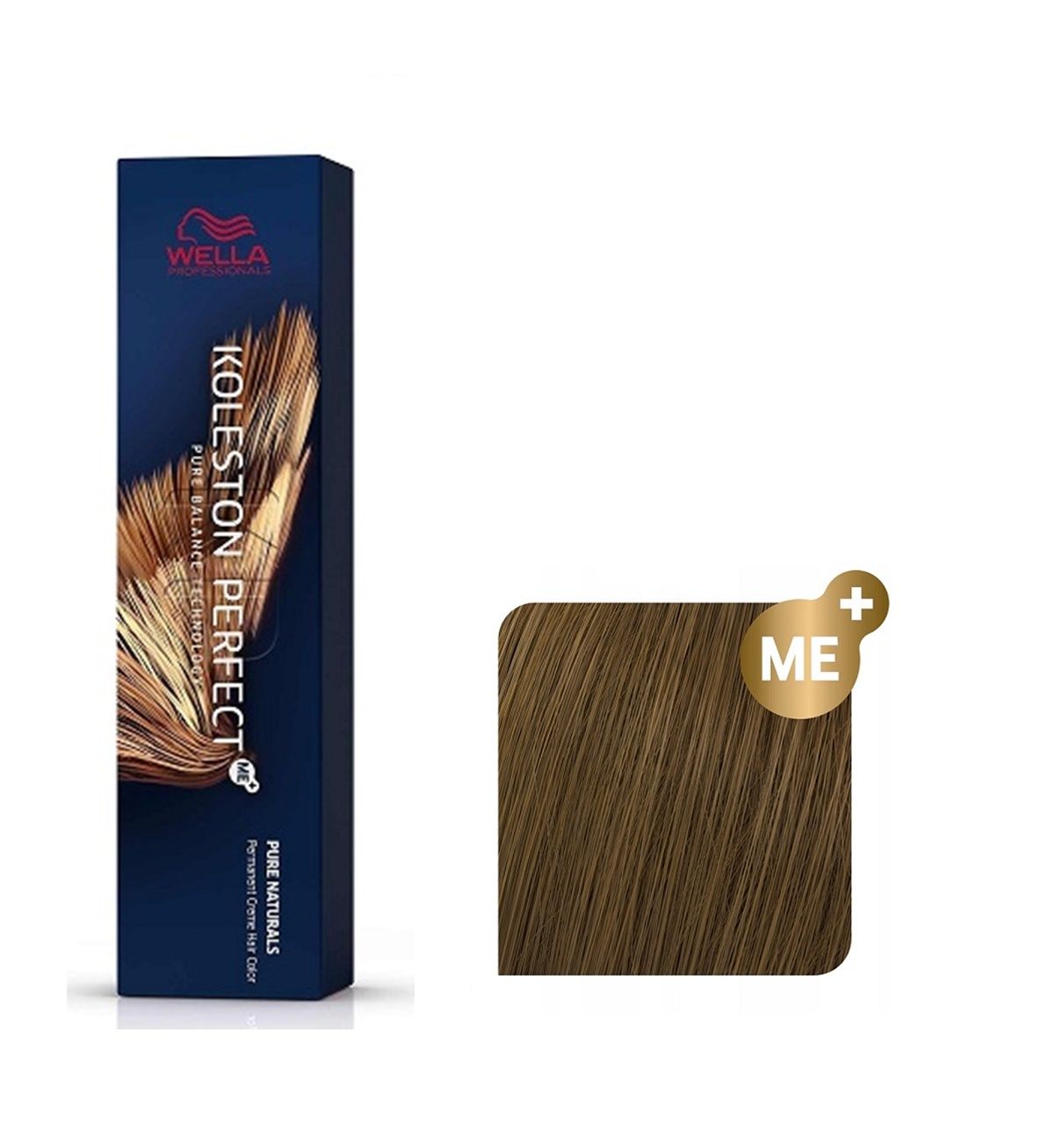 Vopsea de Par 6/07 Permanenta - Pure Naturals Koleston Perfect Me+ Blond Castaniu Natural Inchis - Wella - HNIcosmetice.ro