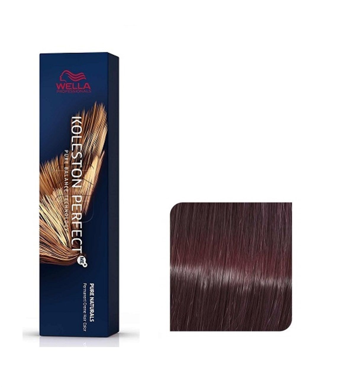 Vopsea de Par 55/65 Permanenta - Vibrant Reds Koleston Perfect Castaniu Violet Mahon Intens Deschis - Wella - HNIcosmetice.ro