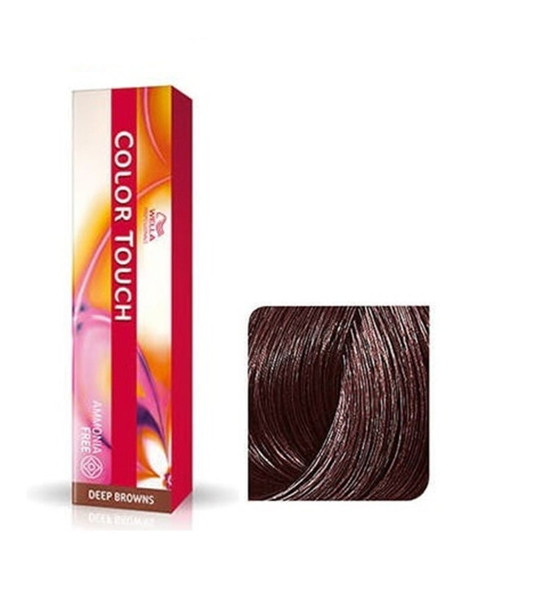 Vopsea de Par 5/75 Semi-permanenta Fara Amoniac - Deep Browns Color Touch Castaniu Mahon Maro Deschis - Wella
