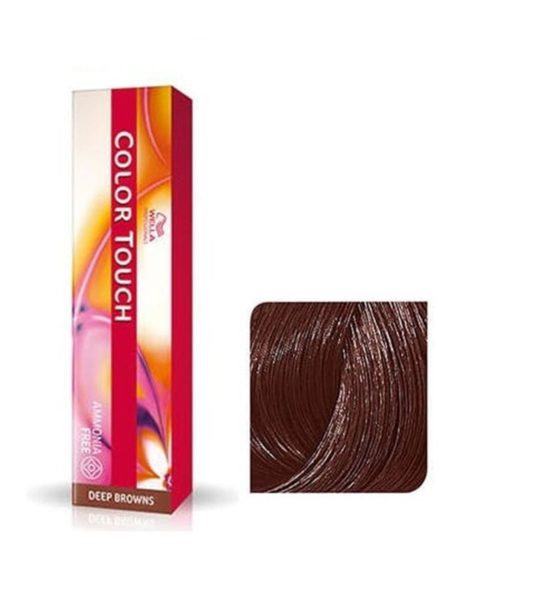 Vopsea de Par 6/75 Semi-permanenta Fara Amoniac - Deep Browns Color Touch Blond Mahon Maro Inchis - Wella