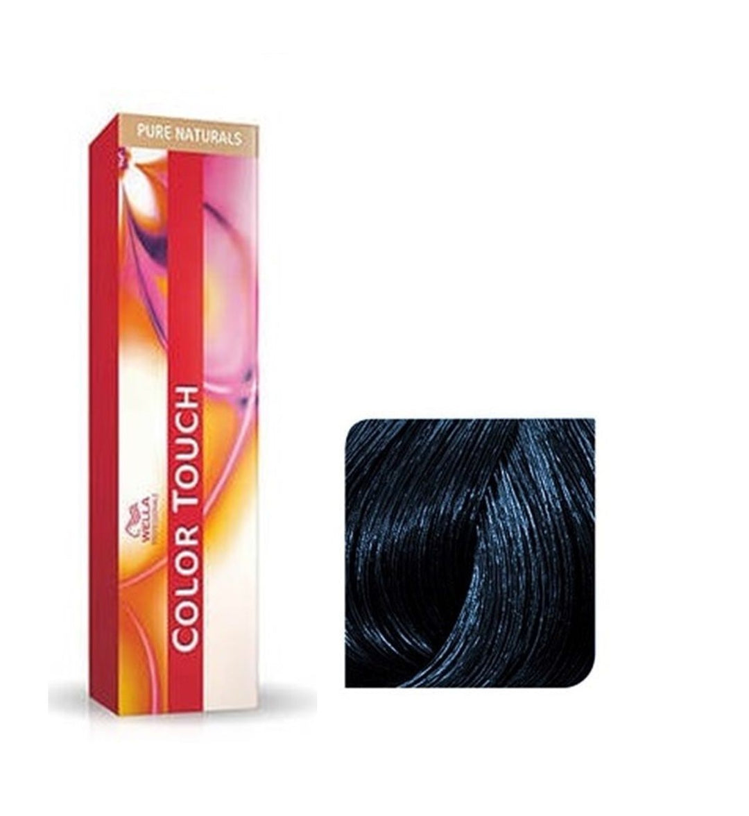 Vopsea de Par 2/8 Semi-permanenta Fara Amoniac - Pure Naturals Color Touch Negru Albastrui - Wella