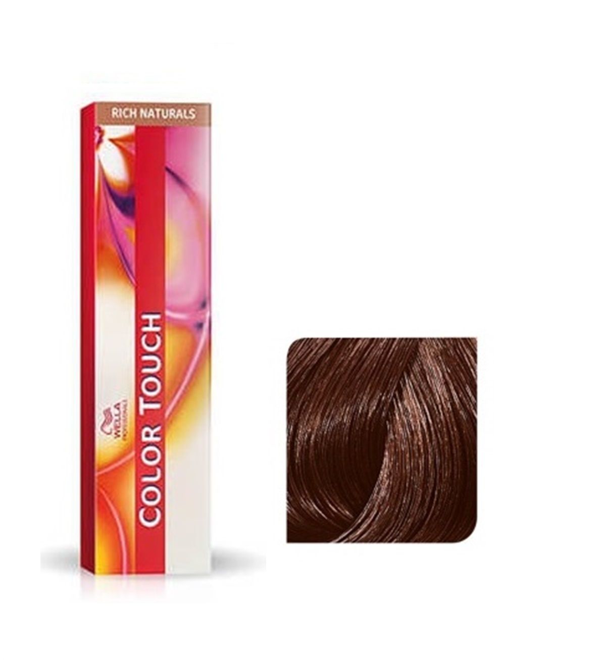 Vopsea de Par 5/37 Semi-permanenta Fara Amoniac - Rich Naturals Color Touch Castaniu Auriu Maro Deschis - Wella - HNIcosmetice.ro