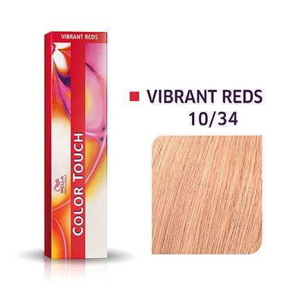 Vopsea de Par 10/34 Semi-permanenta Fara Amoniac - Vibrant Reds Color Touch Blond Rosu Auriu 60ml - Wella - HNIcosmetice.ro