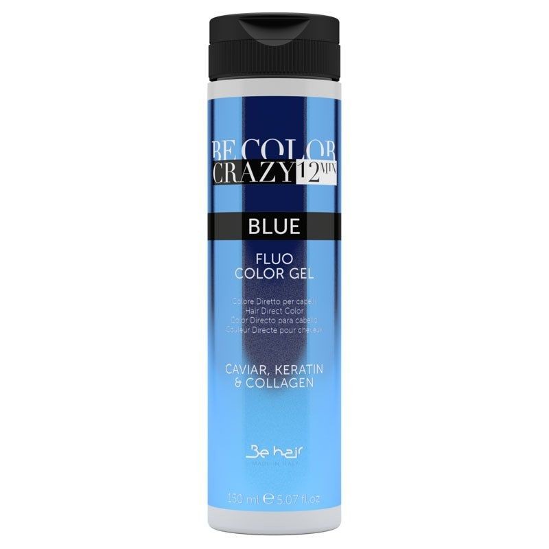 Vopsea de Par Albastru Semipermanenta sau Directa - Be Color Crazy 12 Minute Blue 150ml - Be Hair