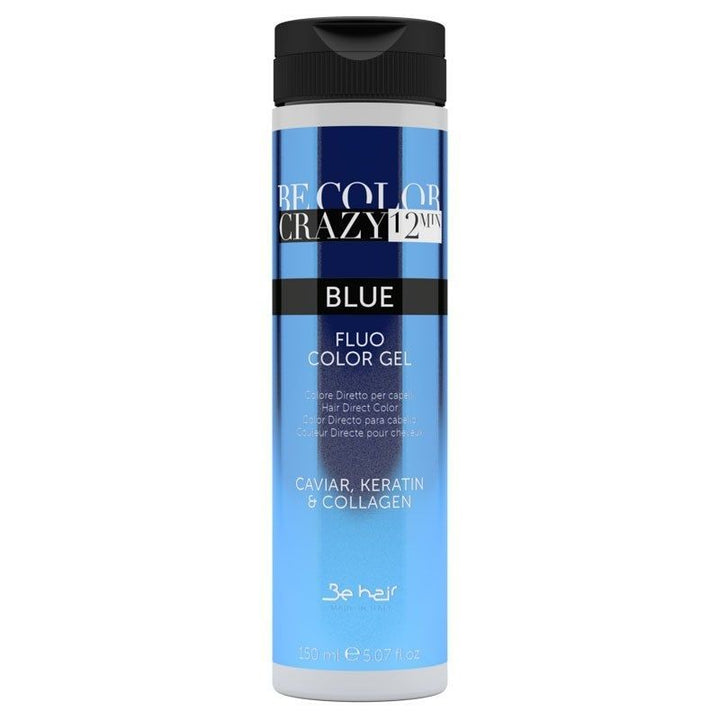 Vopsea de Par Albastru Semipermanenta sau Directa - Be Color Crazy 12 Minute Blue 150ml - Be Hair