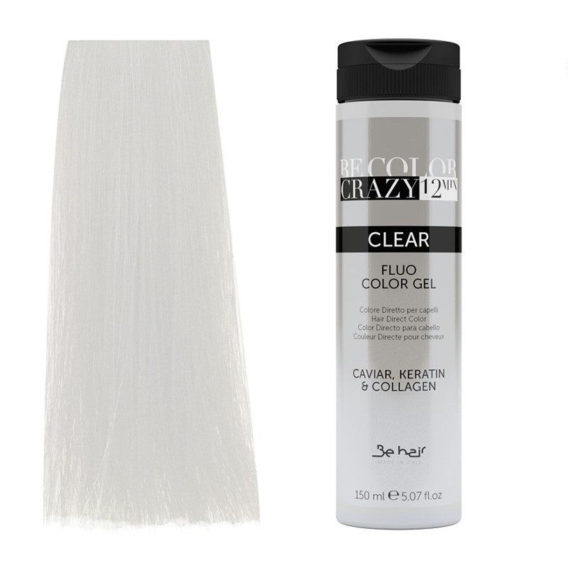 Vopsea de Par Neutra Semipermanenta sau Directa - Be Color Crazy 12 Minute Clear 150ml - Be Hair - HNIcosmetice.ro